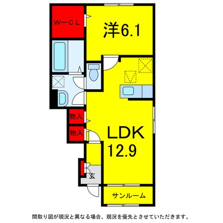 京成佐倉駅 徒歩10分 1階の物件間取画像